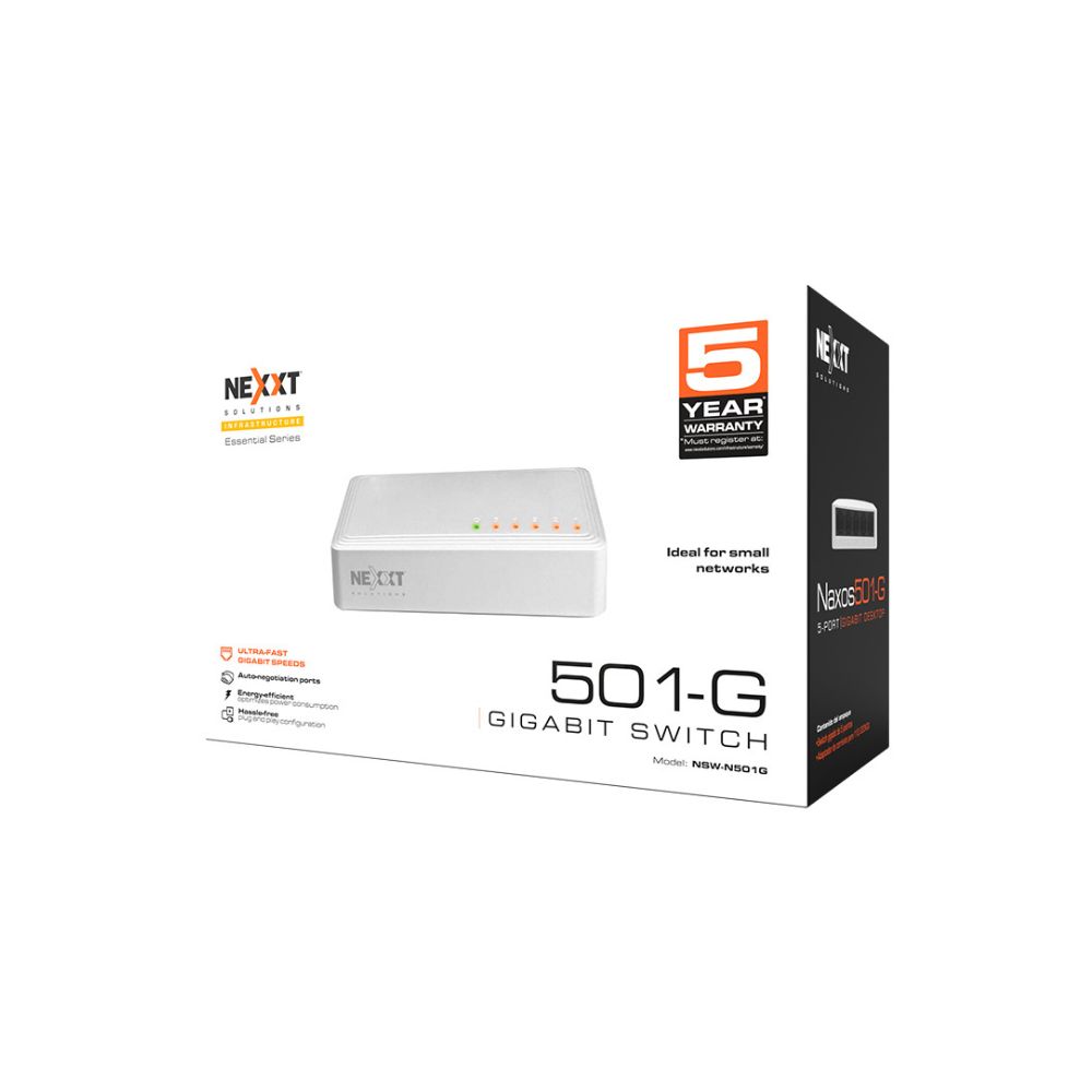Switch Nexxt NEXOS 501-G 5 Puertos Gigabit