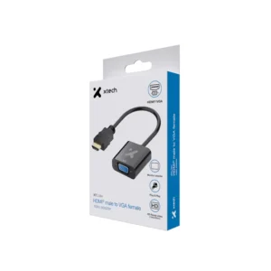 Adaptador de Video HDMI Macho a VGA Hembra Xtech XTC-384